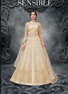 Cream Colour Latest Fancy Designer Festive Wear Soft Net Heavy Embroidery And Hand work Salwar Suit Collection 10052